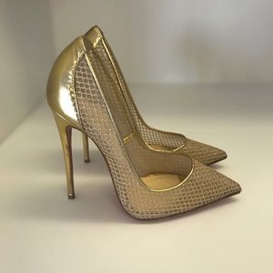 Christian Louboutin Follies Resille Gold size 37